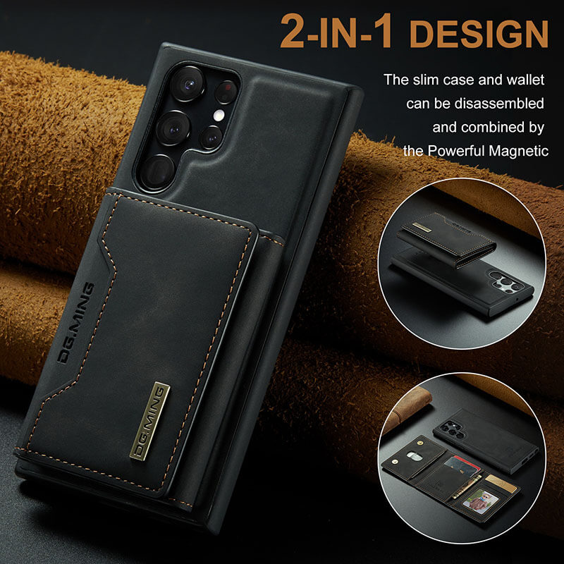 Luxury Magnetic Leather All-inclusive Protective Cover With Card Holder For Samsung Galaxy