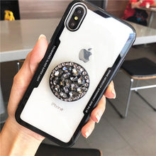 Load image into Gallery viewer, Diamond Airbag Bracket Phone Case For iPhone
