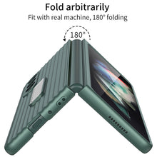 Load image into Gallery viewer, Magnetic Stand Suitcase Pattern All-included Protective Cover For Samsung Galaxy Z Fold 3 5G  With Tempered Glass Screen
