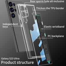 Load image into Gallery viewer, Electroplated Clear Phone Case With Luxury Wristband Holder For Samsung Galaxy S23 Ultra Plus - {{ shop_name}} varyfun
