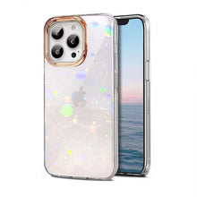 Load image into Gallery viewer, 2021 Transparent Laser Four-Leaf Clover Love Pattern iPhone Case

