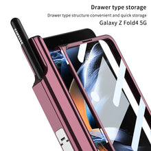 Load image into Gallery viewer, Magnetic Magsafe Wireless Charge Electroplated Pen Box Bracket Phone Case For Samsung Galaxy Z Fold 4 5G
