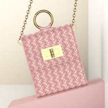 Load image into Gallery viewer, Luxury Leather Mini Phone Bag with Gold Chain For Samsung Galaxy Z Flip5 Flip4 Flip3
