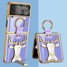 Load image into Gallery viewer, Luxury Elk Stand Samsung Galaxy Z Flip4 5G Phone Case - mycasety2023 Mycasety
