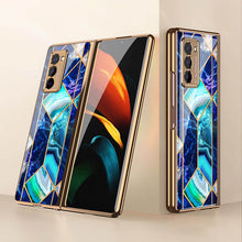 Load image into Gallery viewer, Luxury Plating Glass Case Anti-knock Protective Hard Edge Cover For Samsung Galaxy Z Fold 2 5G

