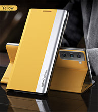 Load image into Gallery viewer, Samsung Galaxy Flip Case Luxury Magnetic Leather Kickstand Shockproof Cover
