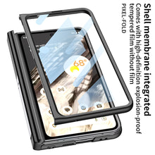 Load image into Gallery viewer, Magnetic Folding Hinge All-inclusive Leather Case With Tempered Film For Google Pixel Fold With Damped folding Bracket
