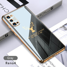 Load image into Gallery viewer, 2021 Luxury Deer Pattern Camera All-inclusive Electroplating Process Case For OPPO Reno 4 3 Pro R17 Pro Find X

