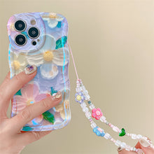 Load image into Gallery viewer, 3D Colorful Oil Painting Exquisite Flower Graffiti Case For iPhone With Bracelet - mycasety2023 Mycasety
