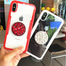 Load image into Gallery viewer, Diamond Airbag Bracket Phone Case For iPhone
