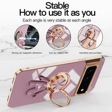 Load image into Gallery viewer, Electroplating Astronaut Ring Holder Phone Case For Google Pixel 7 8 Series - mycasety2023 Mycasety
