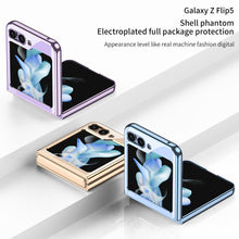 Load image into Gallery viewer, Electroplating Transparent Protective Phone Case For Samsung Galaxy Z Flip5 Flip4 Flip3 - mycasety2023 Mycasety
