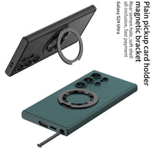 Load image into Gallery viewer, Luxury Leather Magnetic Bracket Protective Phone Case For Samsung Galaxy S24 Ultra Plus
