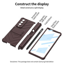 Load image into Gallery viewer, Magnetic Mech S Pen Slot Hinge Holder All-included Phone Cover For Samsung Galaxy Z Fold4 5G With Back Screen Glass Protector
