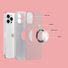 Load image into Gallery viewer, 2021 INS LOGO Hollow Design Leather Protective Case For iPhone

