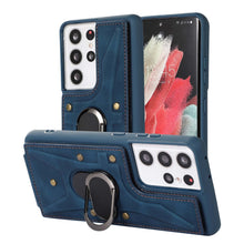 Load image into Gallery viewer, Luxurious Leather Card Holder Magnetic Bracket Anti-fall Protective Phone Case For Samsung Galaxy
