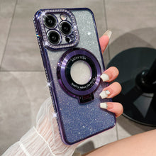 Load image into Gallery viewer, Glitter Diamond Magnetic Magsafe Ring Holder Case for iPhone
