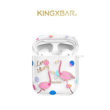 Load image into Gallery viewer, 2021 Fashion Flamingo Rhinestones Bronzing Protective AirPods Case
