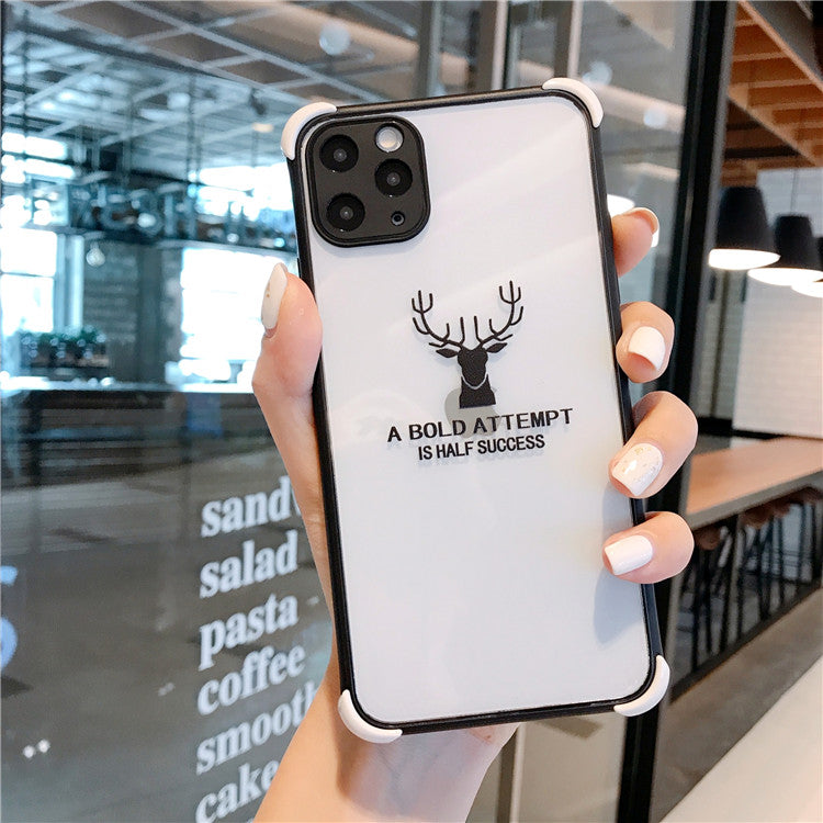 2021 Deer Pattern Camera All-inclusive Transparent iPhone Case