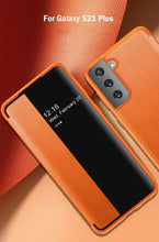 Load image into Gallery viewer, Luxury Leather Smart View Flip Magnetic Kickstand Shockproof Cover For Samsung
