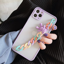 Load image into Gallery viewer, Matte Transparent Rainbow Bracelet Bear Phone Case for iPhone 12 Pro 12 MiNi 11 Pro Max X XS Max XR 7 8 6s Plus SE 2020 Cover
