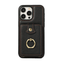 Load image into Gallery viewer, Luxurious Leather Card Holder Anti-fall Protective iPhone Case With Lanyard
