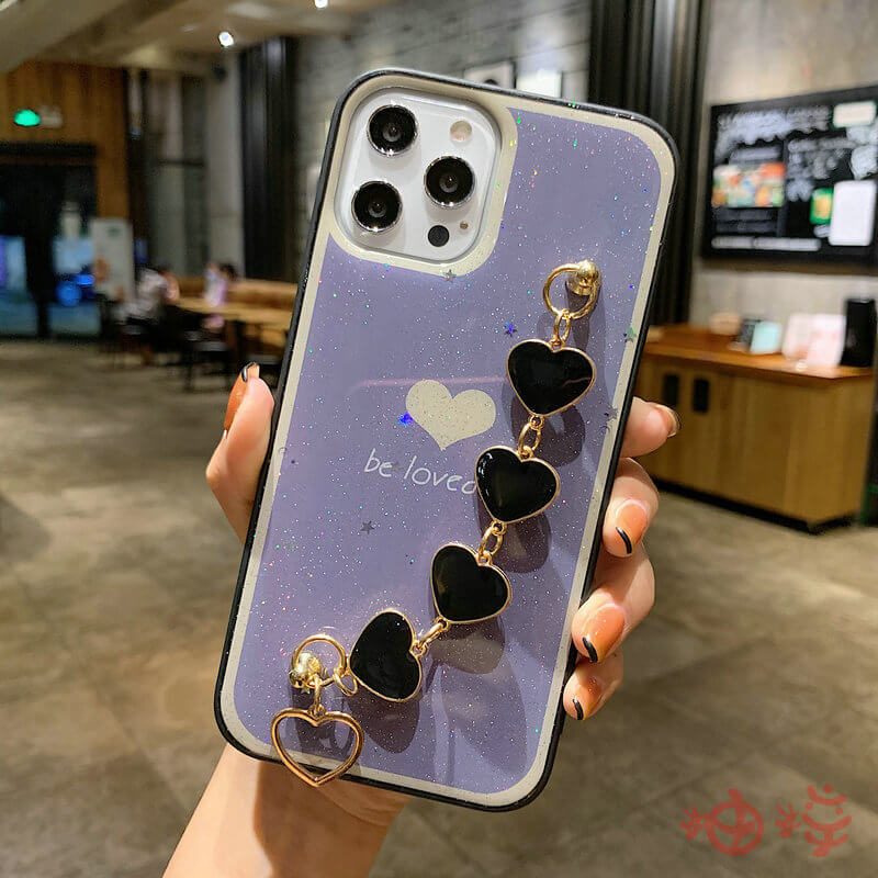 2021 Lovely Plating Heart Bracelet Case For iPhone 12 Pro Max 11 XS Max XR 7 8 Plus