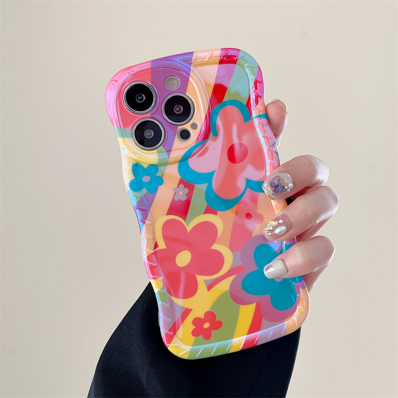 New Dopamine Graffiti Flower iPhone Case - mycasety2023 Mycasety