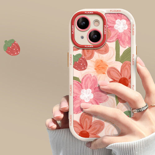 Oil Painting Strawberry Flower Bracelet iPhone Case - mycasety2023 Mycasety