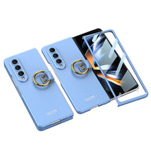 Load image into Gallery viewer, Samsung Galaxy Z Fold 4 5G Ultra-thin All-inclusive Ring Holder Protective Cover With Tempered Glass Screen
