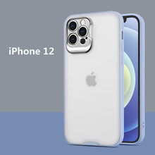 Load image into Gallery viewer, Luxury Metal Lens Protection Matte Bracket 2 in 1 Soft Border Case For iPhone
