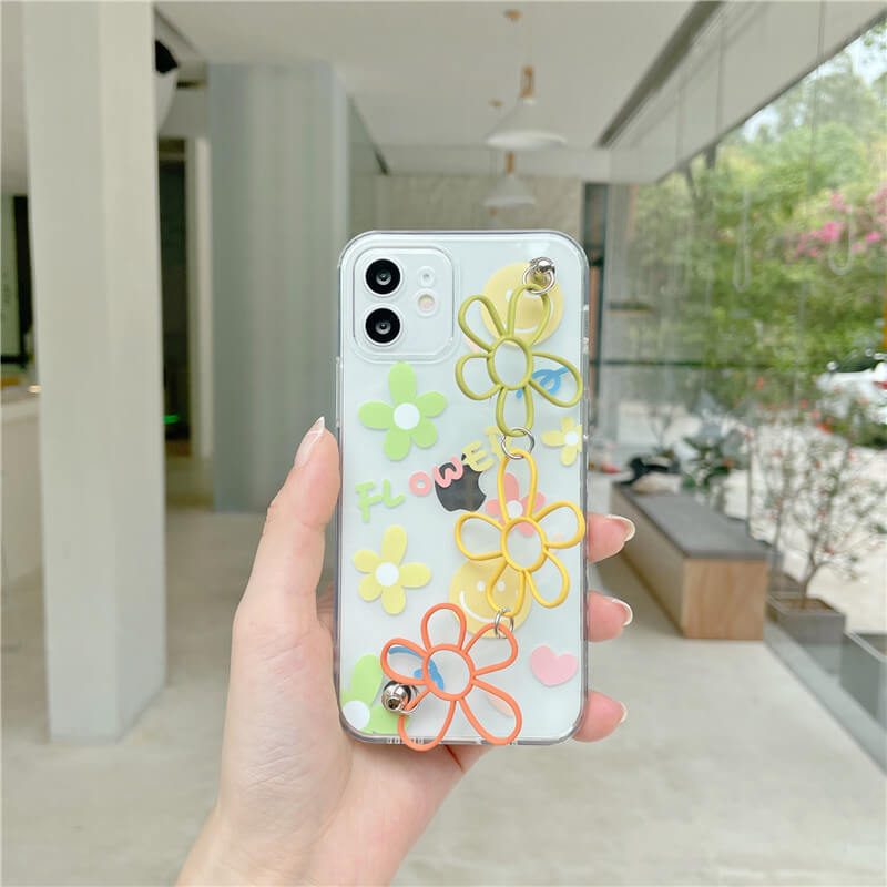2021 Summer Lovely Flower Chain Protective Case For iPhone