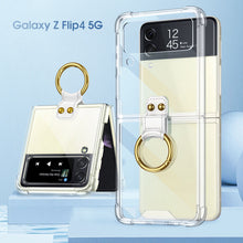 Load image into Gallery viewer, NEWEST Transparents Airbag Ring Holder Anti-knock Protection Cover For Samsung Galaxy Z Flip4 Flip3 5G
