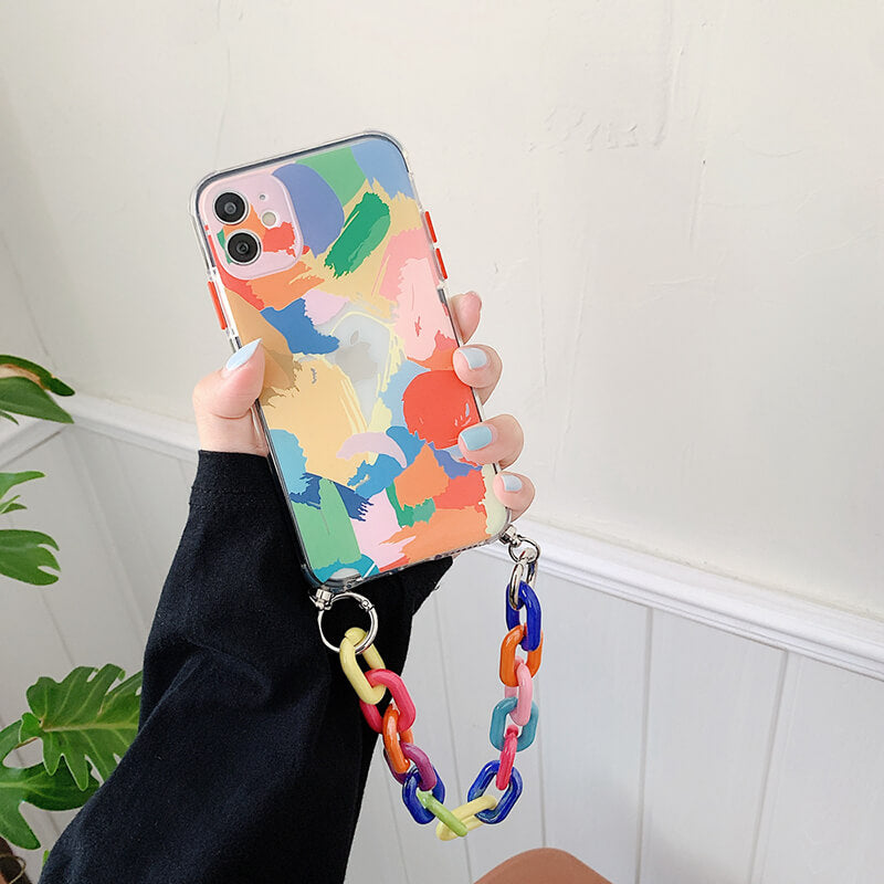 2021 Graffiti Bracelet Colorful Chain Soft Phone Cases For iPhone 12 Pro Max 11 X XS XR 7 8 Plus SE 2020