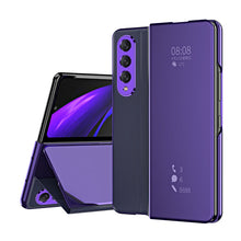 Load image into Gallery viewer, Smart Mirror Clear View Flip Case Luxury Magnetic Leather Kickstand Shockproof Cover For Samsung Galaxy Z Fold3 Fold4 Fold5 5G
