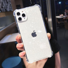 Load image into Gallery viewer, Shining Glitter Powder Phone Cases For iPhone 12 Mini 11 Pro 11Pro Max X XR XS 6 6S 7 8 Plus SE 2020 Transparent Soft Back Cover
