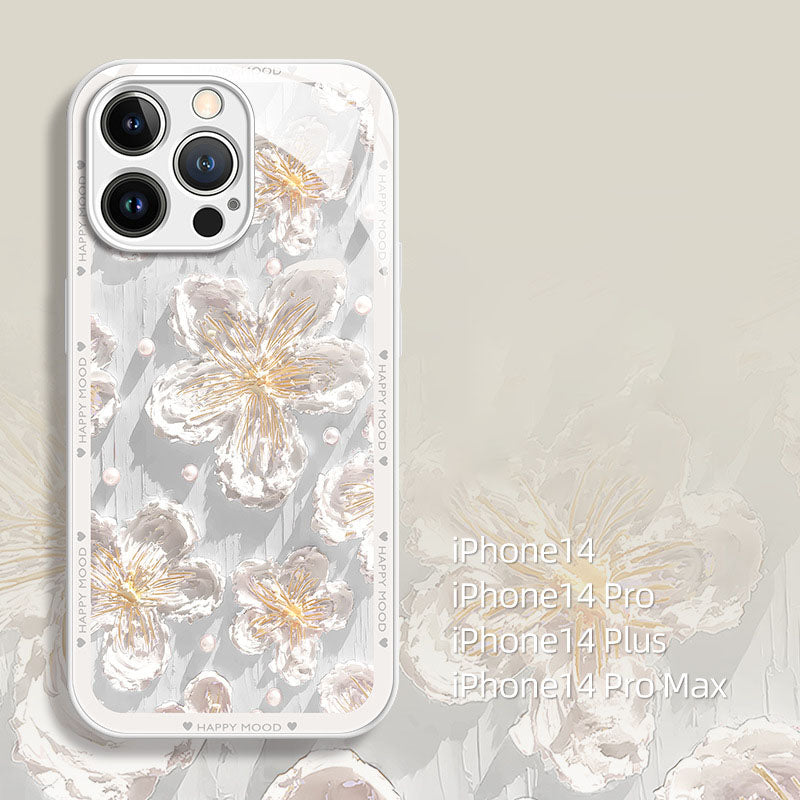 Ins New Oil Painting Flower iPhone Case