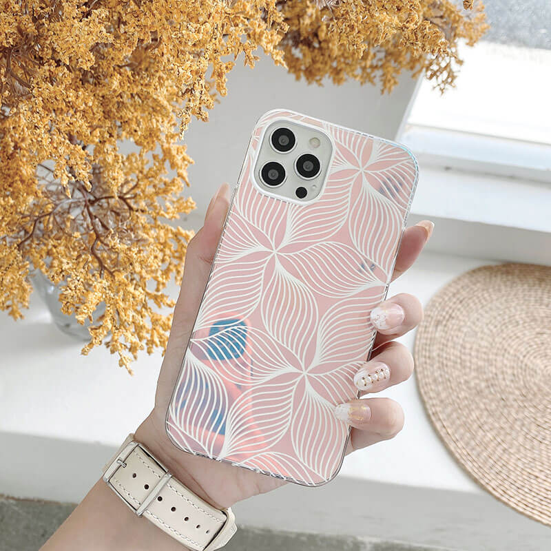 2021 Fashion Datura Flowers Pattern Laser iPhone Case