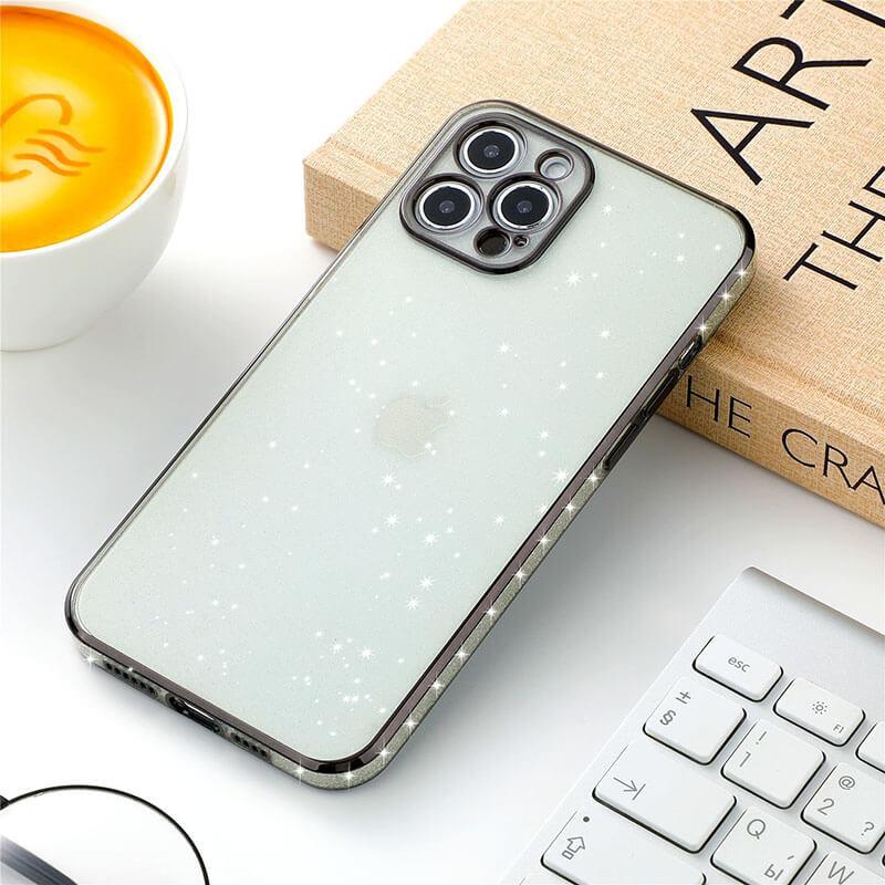 Electroplating Glitter All-inclusive Transparent Protective Cover For iPhone