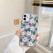 Load image into Gallery viewer, 2021 Luxury Flower Transparent Phone Case For iPhone 12 11 Pro Max 7 8 Plus X XR XS Max SE2020 Bumper Soft TPU Back Cover Coque Funda
