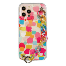 Load image into Gallery viewer, Graffiti Oil Painting Flower Color Wristband Case For iPhone
