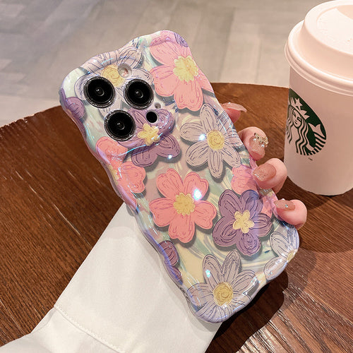 Gentle Oil Painting Flower iPhone Case - mycasety2023 Mycasety