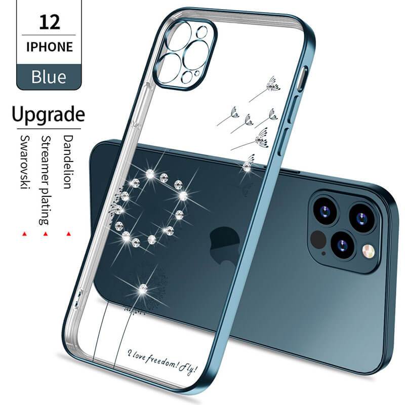 2021 Dandelion Diamonds Electroplating Case For iPhone 12 Pro Max Mini 11 XS XR 7 8 Plus SE 2020 Cover