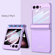 Load image into Gallery viewer, Magnetic Samsung Galaxy Z Flip 5 Hinge Full Coverage Phone Case with Front Screen Tempered Glass Protector - mycasety2023 Mycasety
