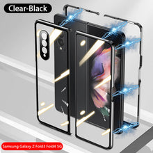 Load image into Gallery viewer, Samsung Galaxy Z Fold3 Fold4 Magnetic Double-Sided Protection Tempered Glass Aluminum Frame Phone Case
