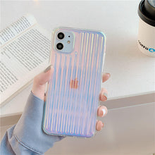 Load image into Gallery viewer, 2021 Laser Stripe Gradient Colorful Case For iPhone 12 Pro Max 11 XS XR 7 8 Plus
