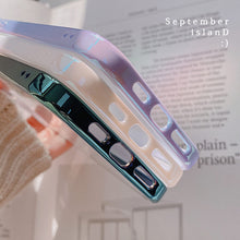 Load image into Gallery viewer, 2021 Luxury Glossy Electroplating Transparent Laser Rainbow Soft Case For iPhone

