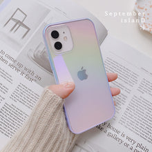 Load image into Gallery viewer, 2021 Luxury Glossy Electroplating Transparent Laser Rainbow Soft Case For iPhone
