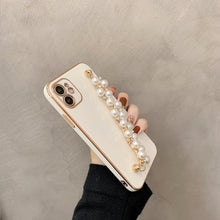 Load image into Gallery viewer, 2021 Luxury Pearl Bracelet Plating Case For iPhone 12 Pro Max 11 XS XR 7 8 Plus
