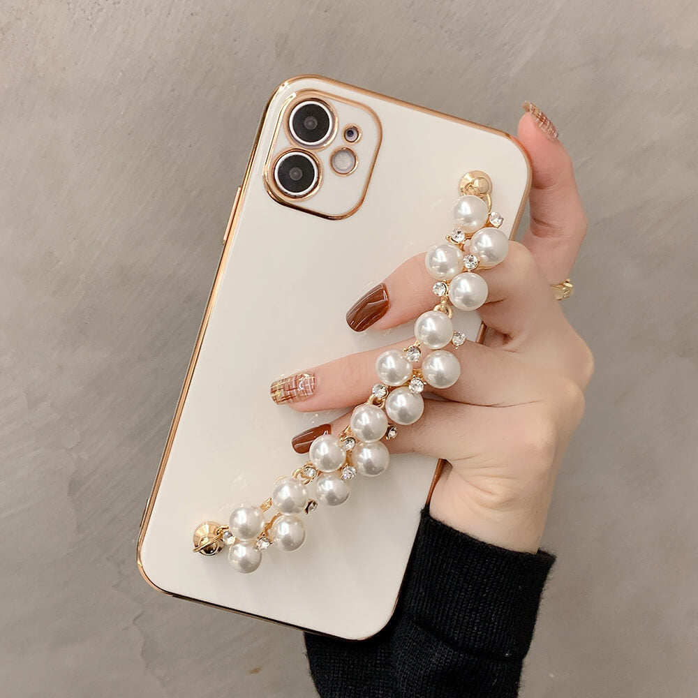 2021 Luxury Pearl Bracelet Plating Case For iPhone 12 Pro Max 11 XS XR 7 8 Plus